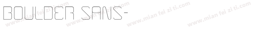 boulder sans字体转换